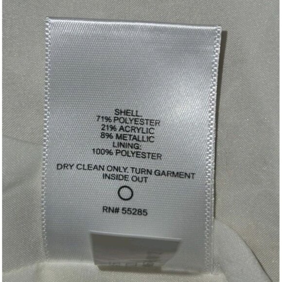 Express Tweed Double Breasted Blazer Gold Button Size M Womens Boucle Cream Gold - Picture 6 of 10